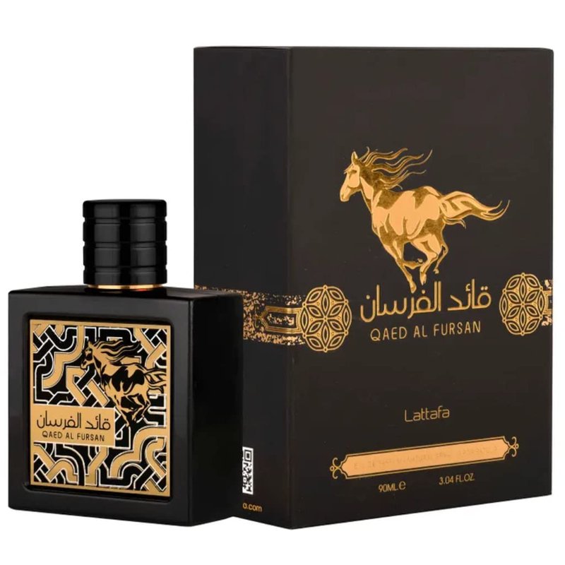 Lattafa Qaed Al Fursan - Unisex Eau de Parfum | Long-Lasting Oriental Fruity Amber Wood Fragrance - 3.40 Ounce / 100 ml