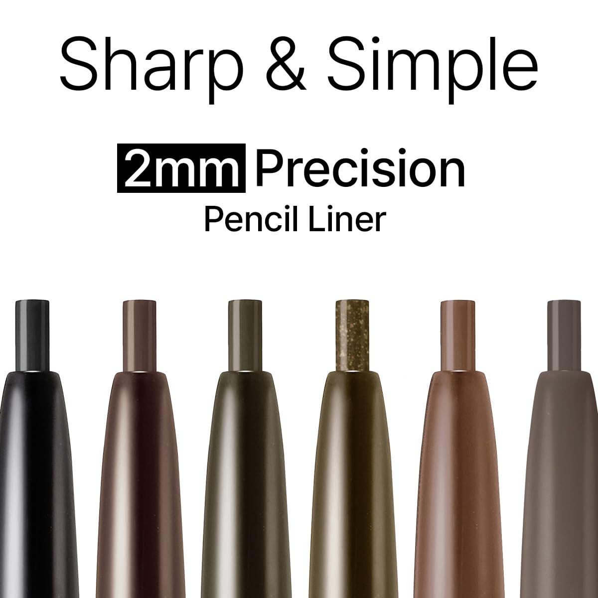 CLIO Sharp So Simple Waterproof Pencil Liner, 2mm Ultra Slim Precision Tip, Smooth Tug Free Glide, Smudge Resistant Long Wear Formula, Clean Eye Definition, Easy Control For Daily Makeup (001 Black)