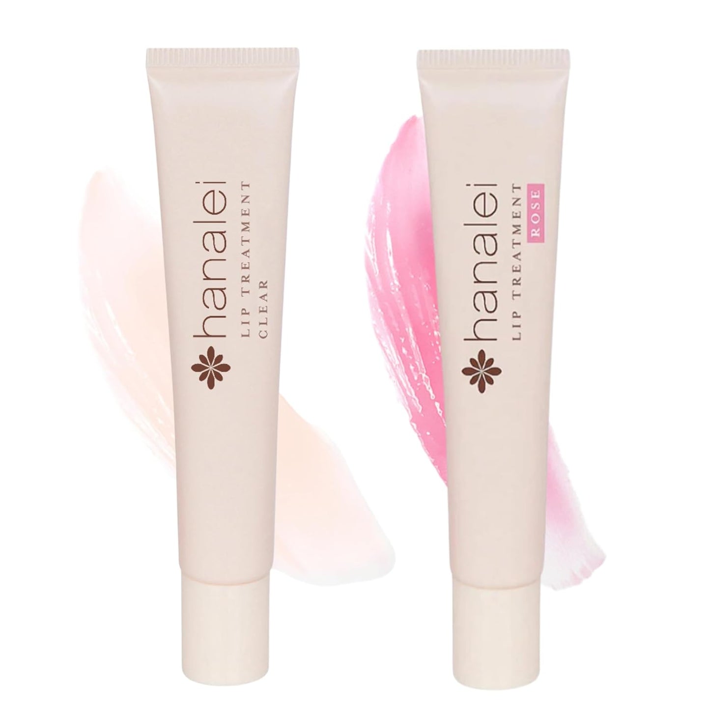 Hanalei Lip Treatment Bundle - Clear & Rose | Nourishing Kukui Oil, Shea Butter & Agave for Soft, Hydrated Lips