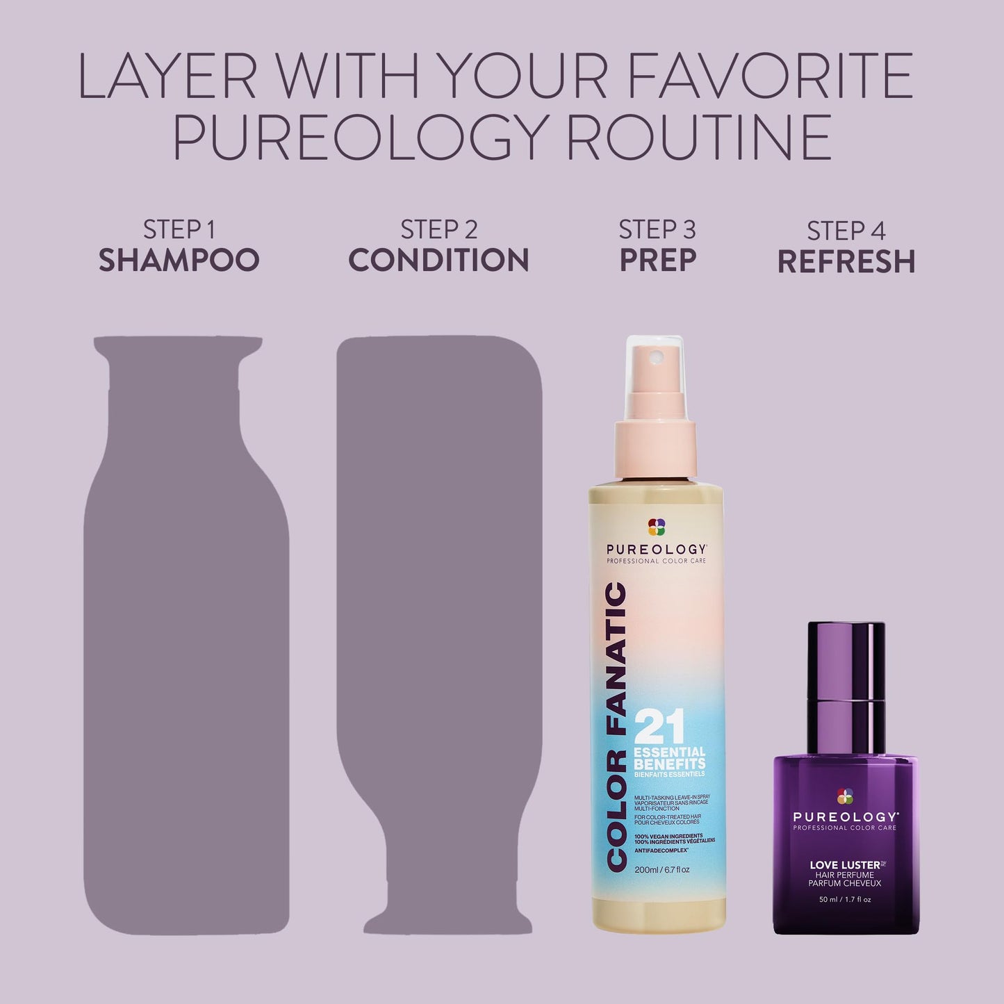 Pureology Love Luster Hydrating Hair Perfume - Hair & Body Mist with Vanilla & Peony Fragrance, Color Safe, No Drying Alcohols, Instant Hair Shine & Softness, 1.7 Fl Oz