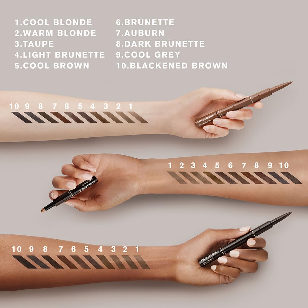 Estée Lauder BrowPerfect 3D All-In-One Styler with Eyebrow Gel, Pencil & Powder plus Spooled Brush, Dark Brunette