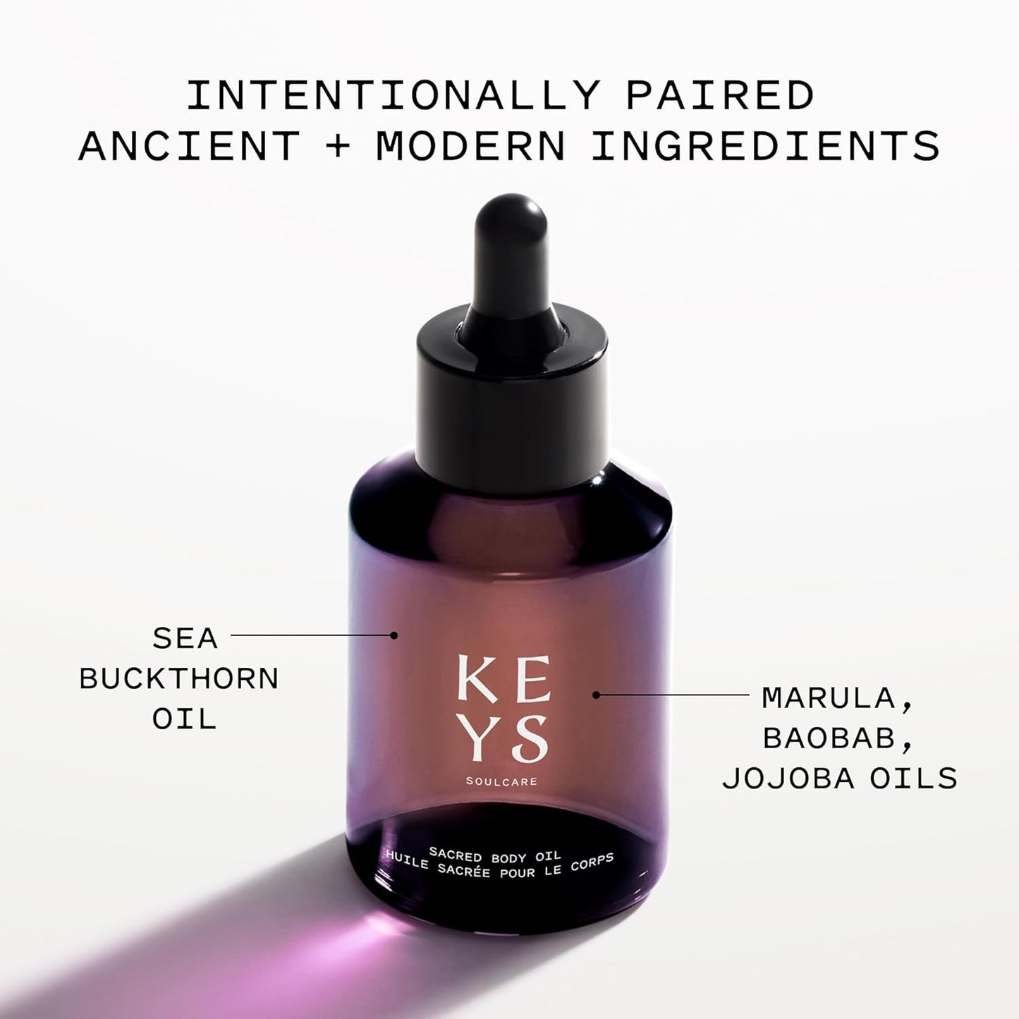 Keys Soulcare Sacred Body Oil - Lightweight Marula Oil for Hydration & Nourishment | 1.69 Fl Oz