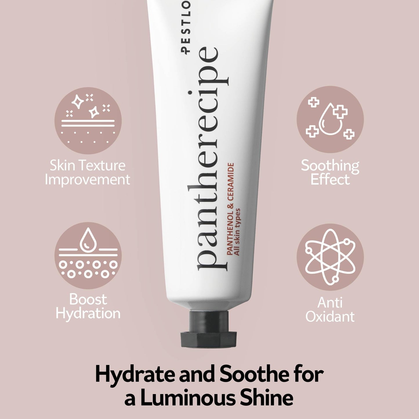 PESTLO Pantherecipe Cream 1.69 fl.oz./50ml - Hydrating & Soothing with Ceramide and Panthenol - Moisturizes, Strengthens Skin Barrier, EWG Green, Lightweight, Non-Greasy, for Day & Night