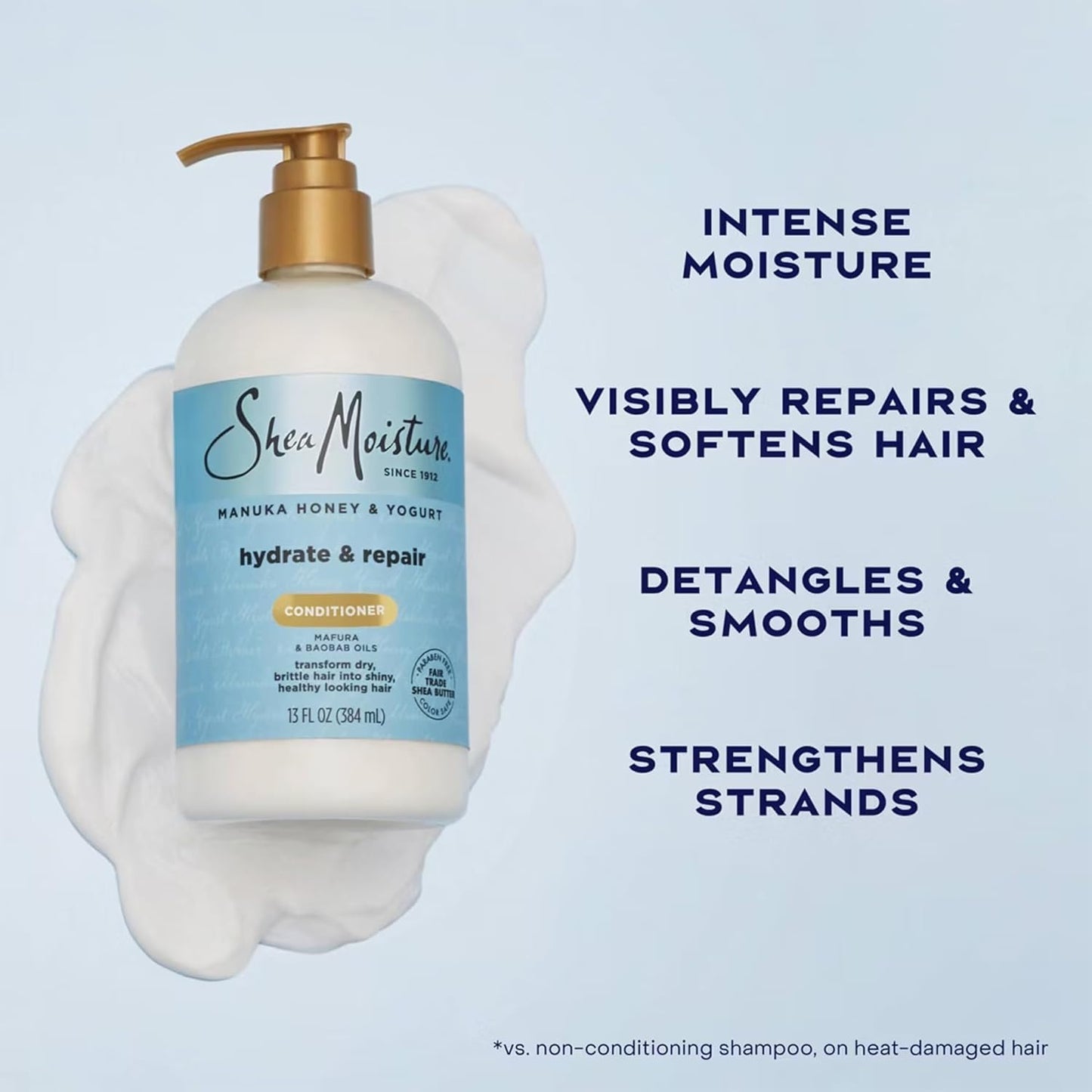 Manuka Honey & Yogurt Shampoo and Conditioner Set | Hydrate, Repair & Strengthen for Dry, Damaged Hair