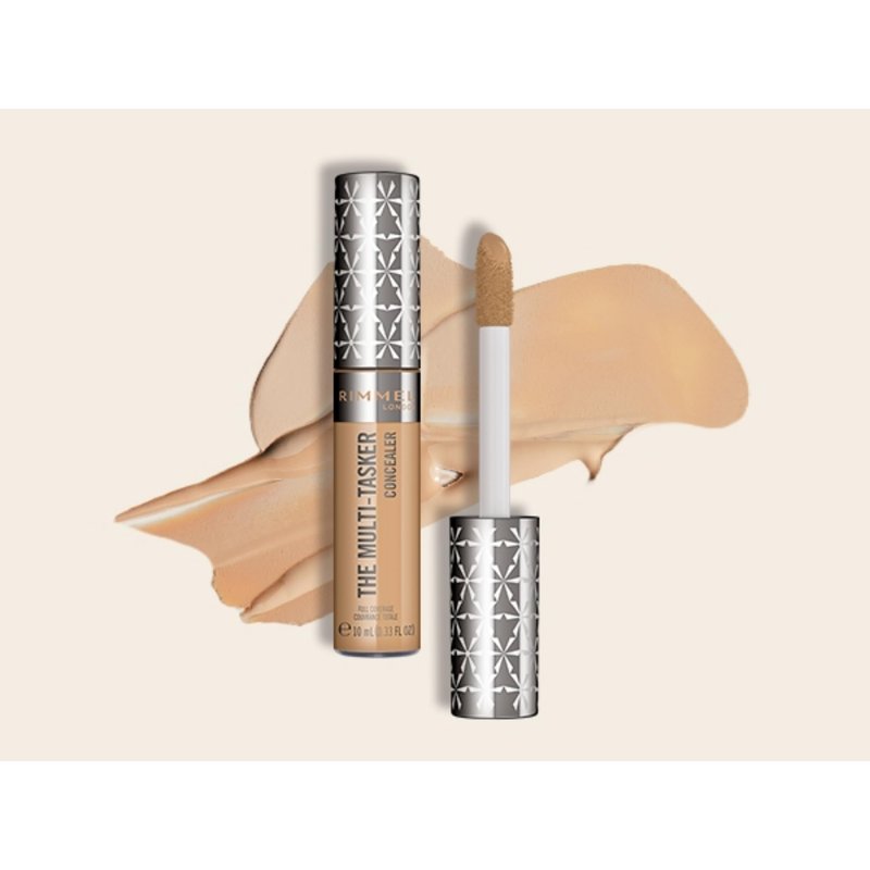 Rimmel London, Multi-Tasker Concealer, 110 Warm Coconut, Crease-Proof, Transfer-Proof, Waterproof, Up To 24-Hour Wear, Vegan Formula, 0.33oz (Pack of 2)