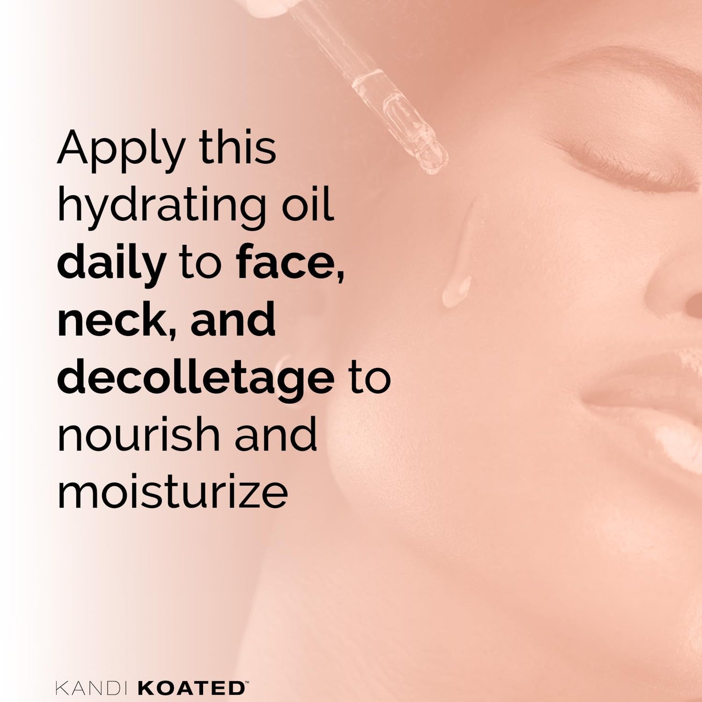 Kandi Koated Age-Renewal Face & Neck Oil Burruss – Botanical Oil with Jojoba, Vitamin C, Green Tea & Coffee Extract – Hydrating, Firming, Vegan Skincare, 1 fl oz