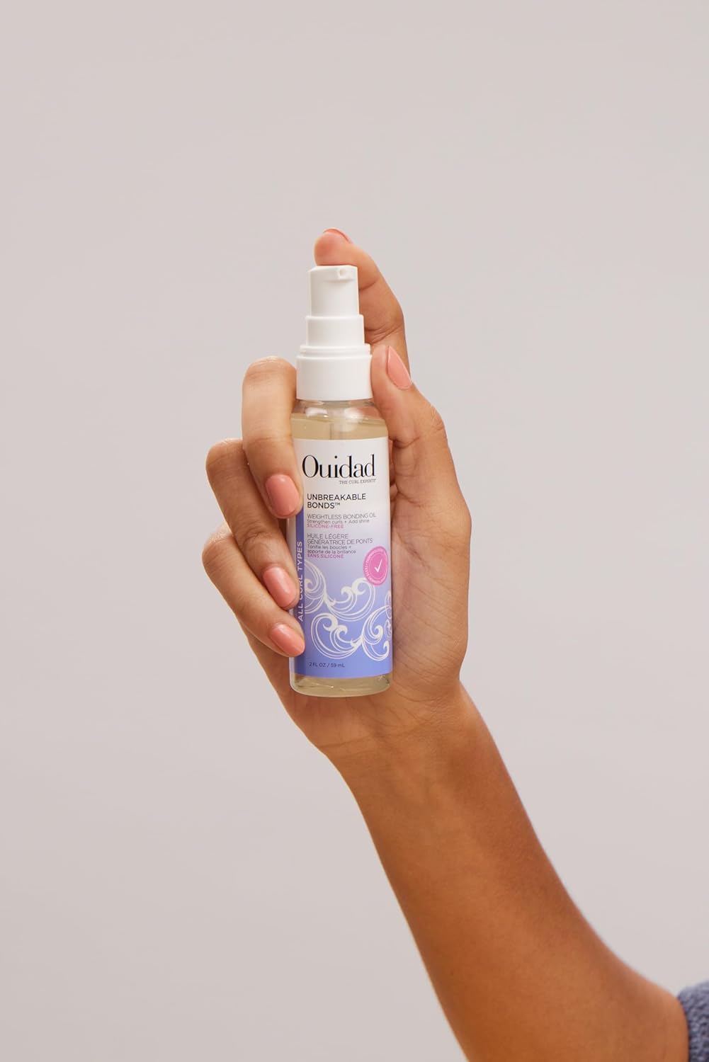 Ouidad Weightless Bonding Oil for Curly Hair - Hydrating Squalane & Vitamin C Formula | 2 fl oz, Sulfate-Free