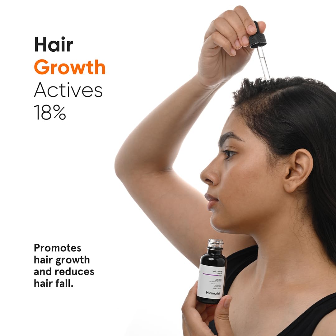 Minimalist Hair Density Serum 18% | Hair Growth Serum With Procapil, Capixyl, Redensyl, Anagain & Baicapil For Hair Fall Control | Women & Men | 30 ml