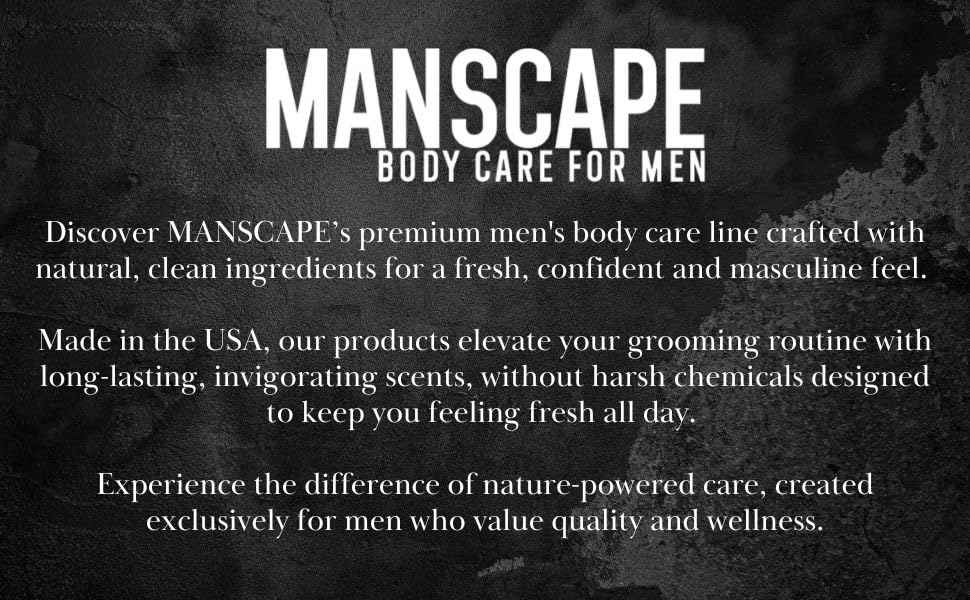 MANSCAPE Hand and Body Lotion | Paraben-free Moisturizer with Moroccan Argan Oil | Cocoa and Shea Butters | Botanical Soothing Oils | Natural | Vegan (12oz bottle, Patchouli)