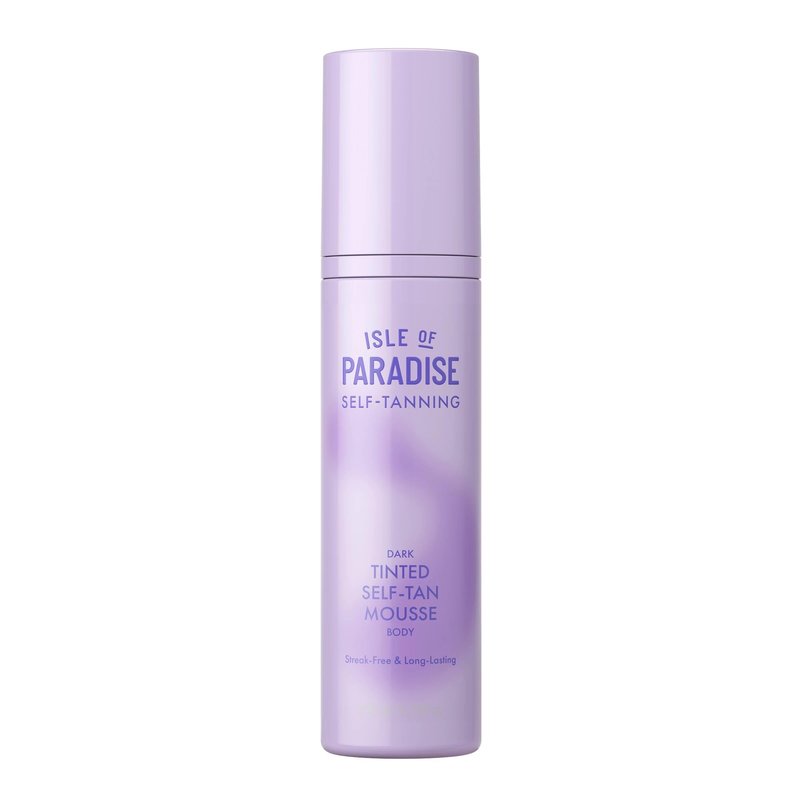 Isle of Paradise Tinted Self Tanning Mousse- Dark, Streak-Free Self Tanner, Natural-Looking & Lasts Up to 7 Days, Vegan & Cruelty Free Sunless Tanning Foam Mousse, 6.76 fl oz.