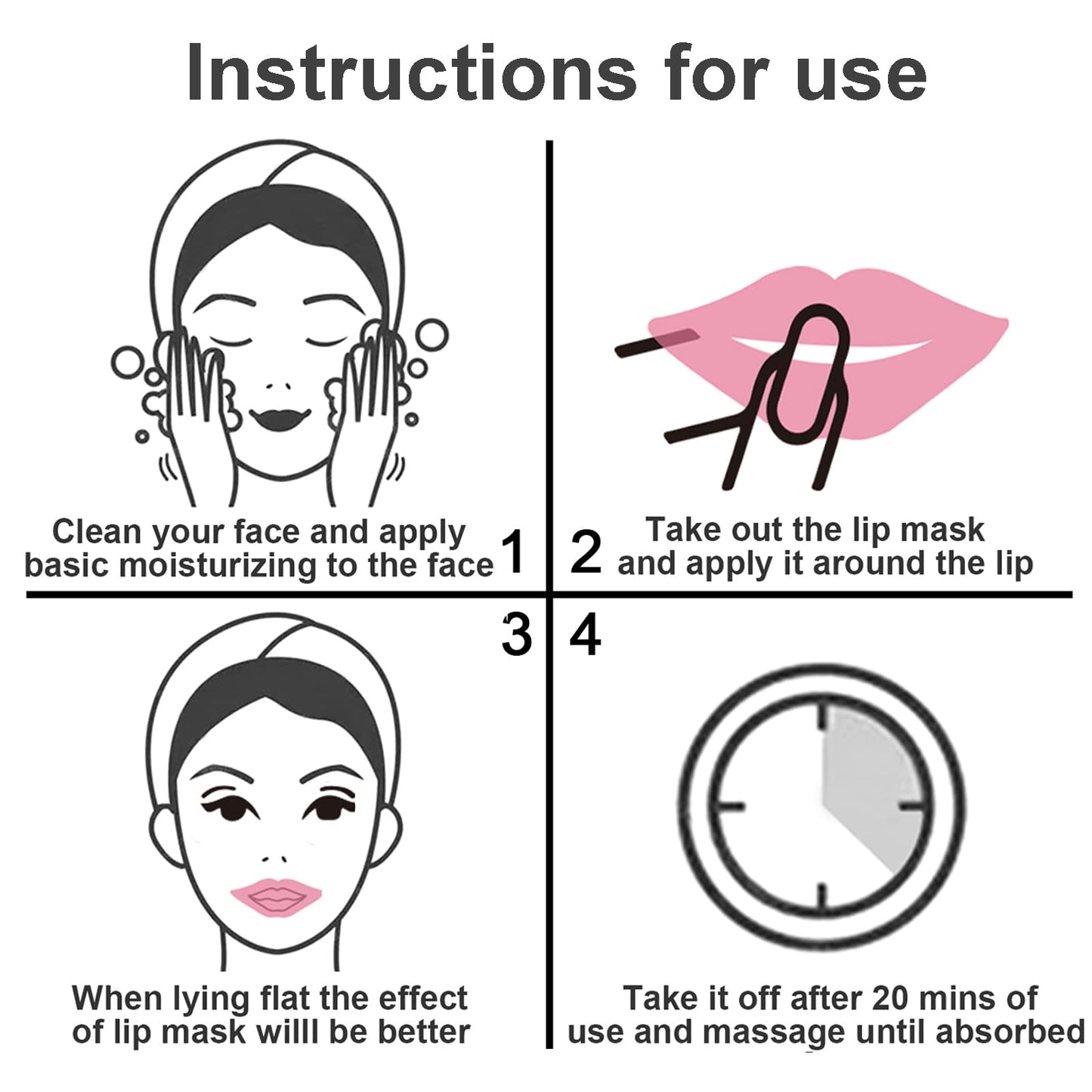 Permotary 30 PCS Moisturizing Collagen Lip Mask Crystal Mouth Care Pads Mask for Moisturizing & Reducing Chapped, Smoothing Fine Lines Lip Patches with Moisture Essence for Gifts
