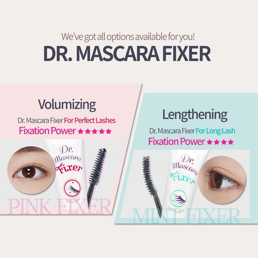 ETUDE Dr. Mascara Fixer For Super Long lash, Korean Mascara Primer, Natural lash Extension, Lengthening, Smudge-Proof, Korean Makeup, Beauty, Micro Black Fiber Formula (0.203 Fl Oz)