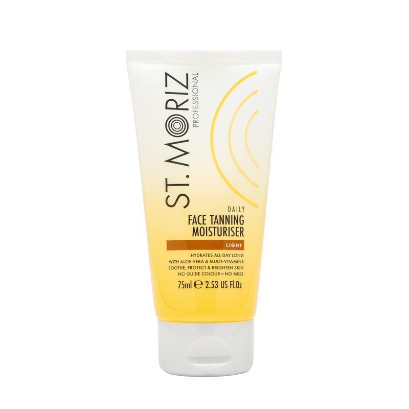 St Moriz Professional Daily Face Tanning Moisturiser with Aloe Vera & Vitamin E, Gradual Vegan Fake Tan, Medium (75ml)