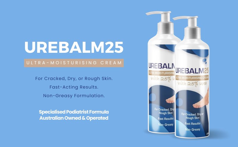 PodiPharm UREBALM25 500mL Ultra Moisturising Cream with 25% Urea For Cracked, Dry or Rough Skin UREA BALM