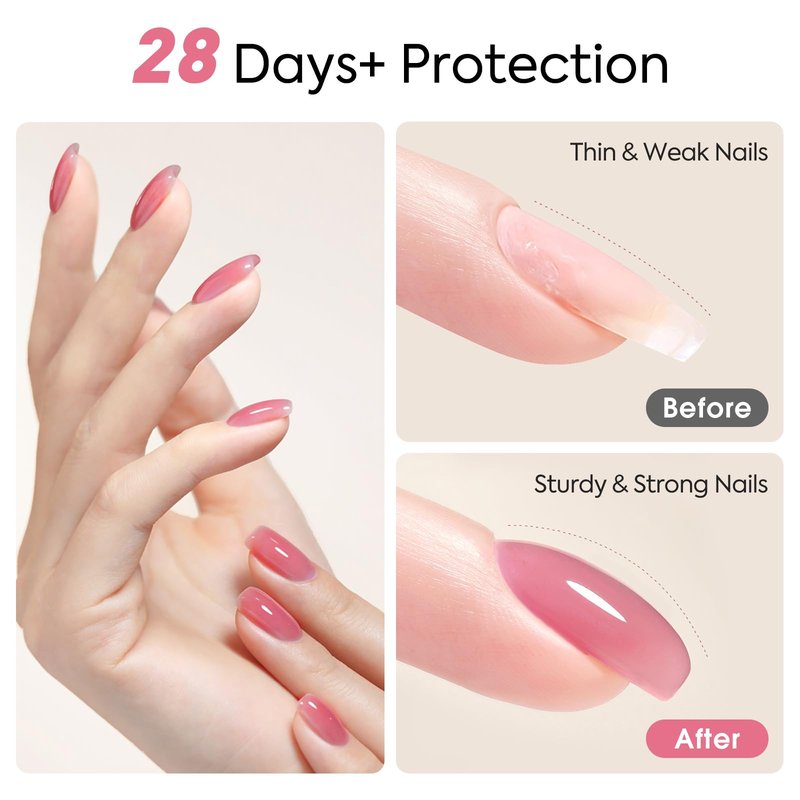 CANNI Quick Builder Nail Gel For Nails Set – 6 Colors 9ML Nude Soft Peach Pink, Soak Off UV LED Nail Extensions & Strengthening, Self-Leveling Builder Gel for DIY Manicure & Salon Use Women