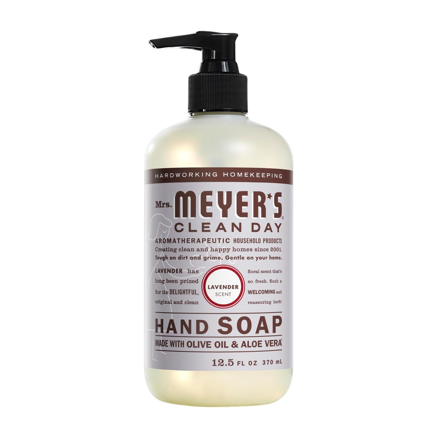 Mrs. Meyer’s Clean Day Liquid Hand Soap 6 Pack Variety, Gingerbread, Iowa Pine, Peppermint, Lavender, Lemon Verbena, Basil, 12.5 OZ Each, 1 CT