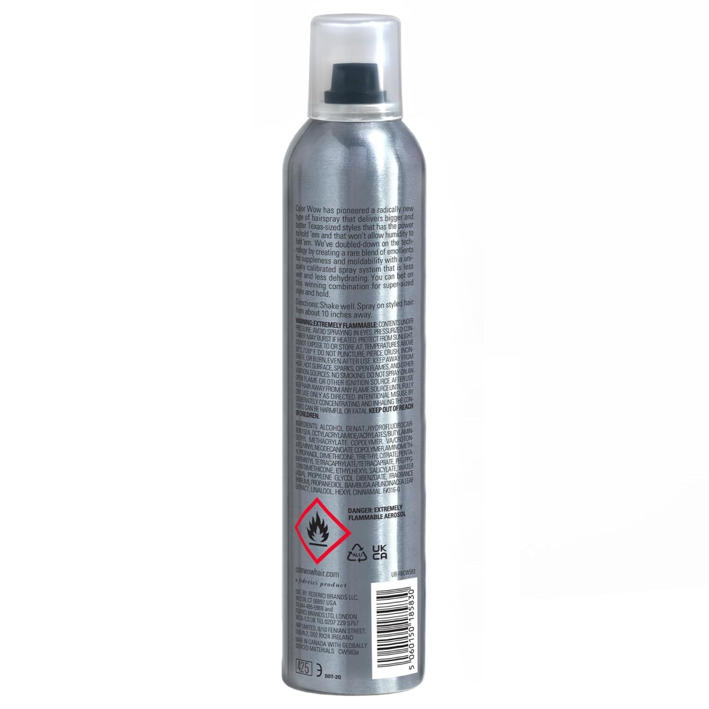 COLOR WOW Texas Hold 'Em Hairspray - Extra Hold Hair Spray for All-Day Style | Heat & UV Protection | Anti-Humidity Formula
