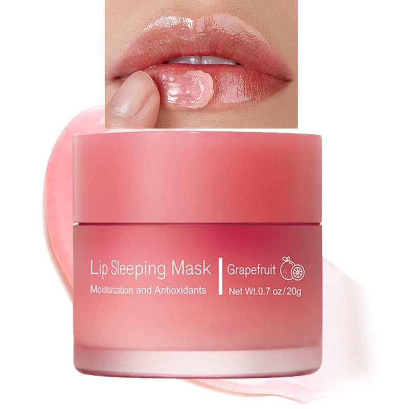 Sleeping Lip Mask, Long-Lasting Nourish & Hydrate Lip Mask, Lip Balm Care Lip Anti-chapped Lip Cream (03# Grapefruit)