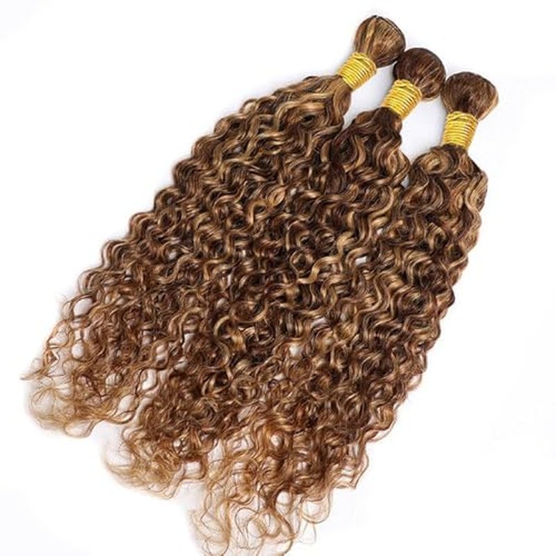 P427 Highlight Blonde Water Wave Human Hair Bundles Ombre 3 Bundles 26 26 26 Inch Unprocessed Brazilian Virgin Honey Blonde Water Wave Human Hair Extensions