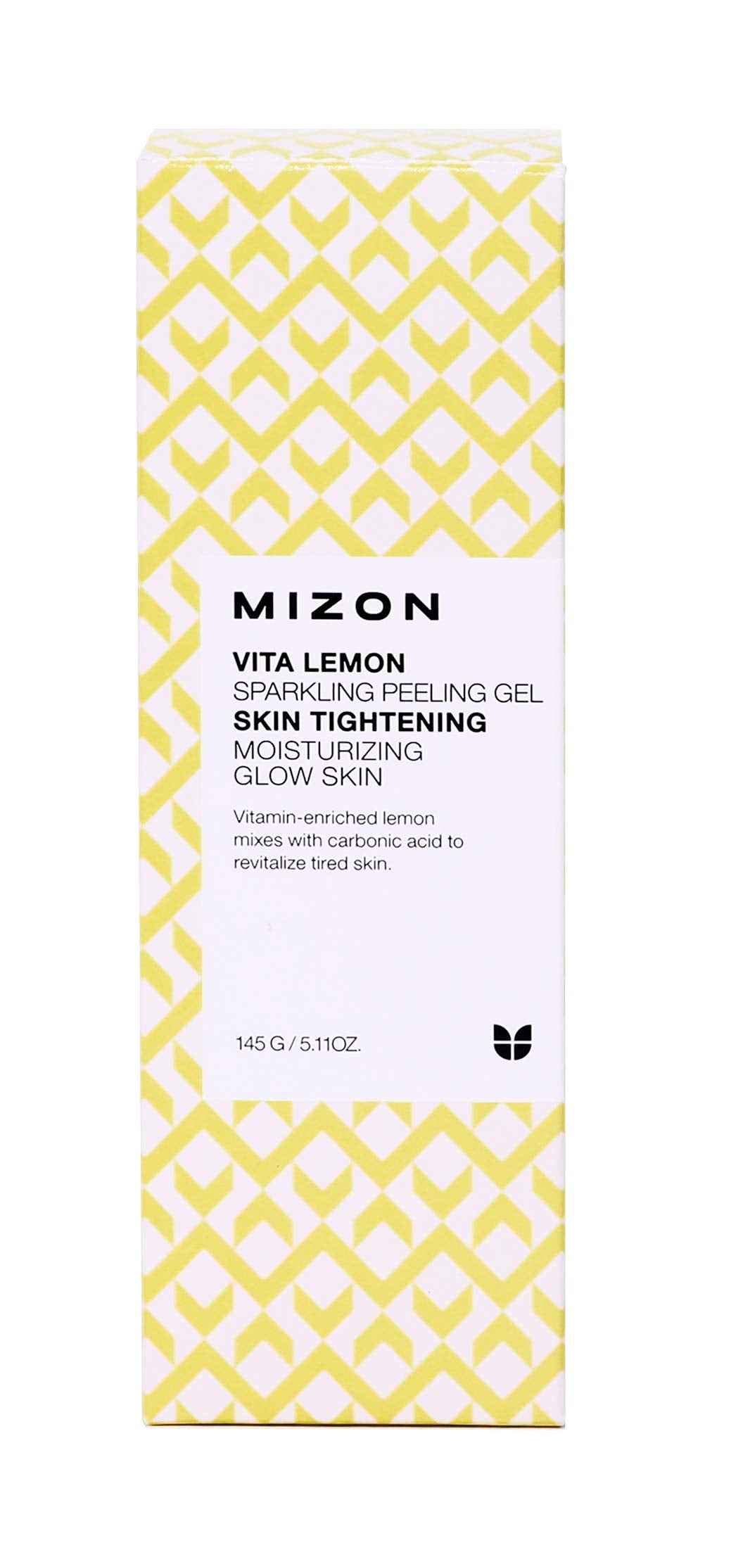 MIZON Vita Lemon Peeling Gel Lemon Peel Oil and Sparkling Water Skin Tightening Moisturizing Skin Vitality Removes Dead Skin Cells Exfoliating Gel (150g/ 5.3 Oz)