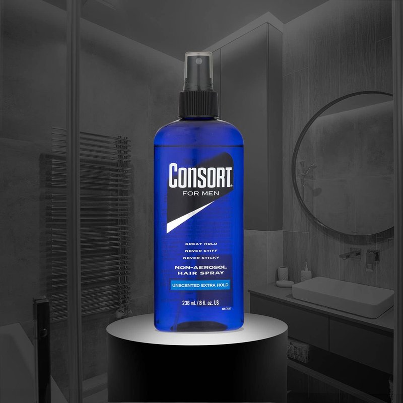 Consort Hair Spray 8 Ounce Unscented Extra Hold Pump Non-Aero (236ml) (6 Pack)