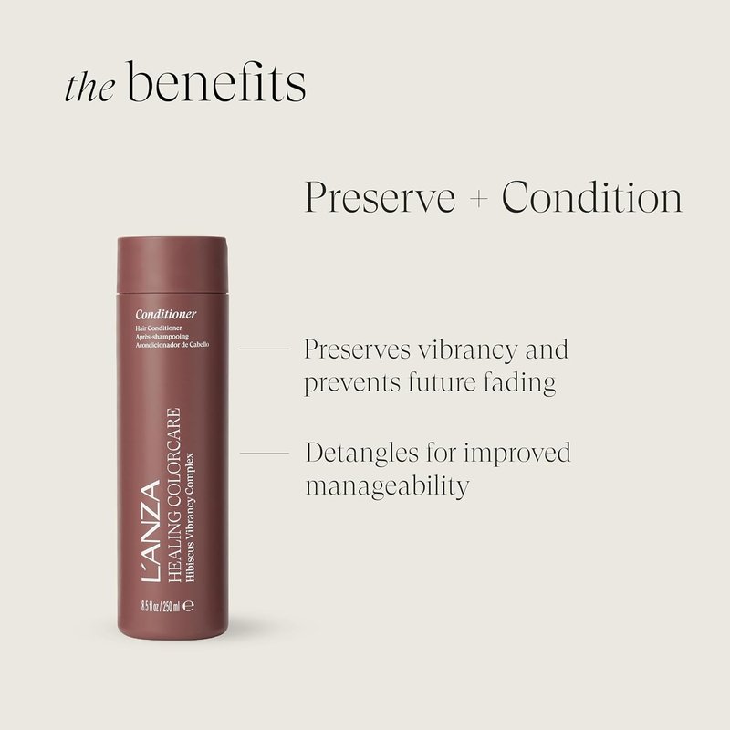 L'ANZA Healing Colorcare Conditioner - Daily Color-Safe Hydrating Formula for Dry, Damaged Hair | Anti-Fade, Sulfate-Free, Adds Shine