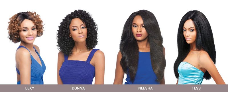 Outre L-Part Lace Front Wig NEESHA - Synthetic Hair, Color 1B Off Black | Natural Look & Feel
