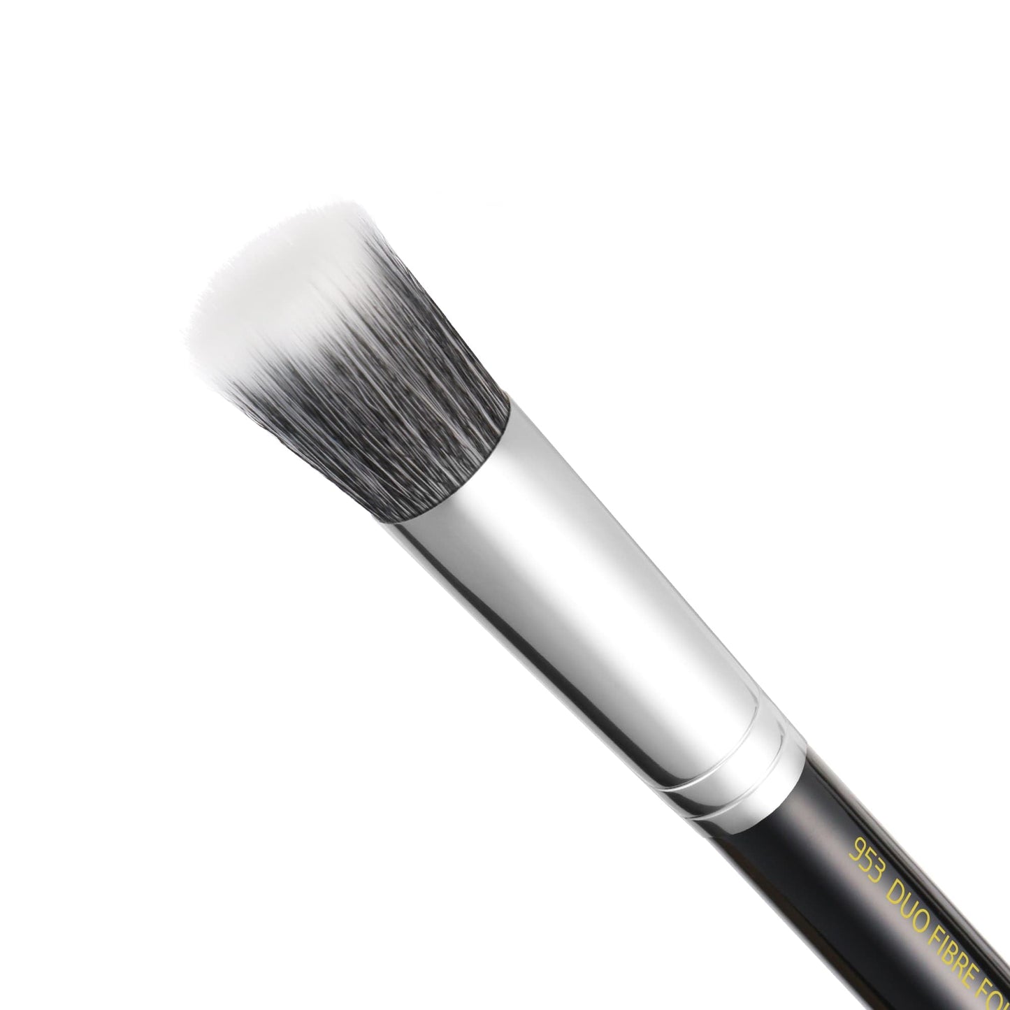 Bdellium Tools Professional Makeup Brush - Maestro Series 953 Duet Fiber Foundation - With Soft Synthetic Fibers, For Precise Application of Foundation (Black, 1pc)