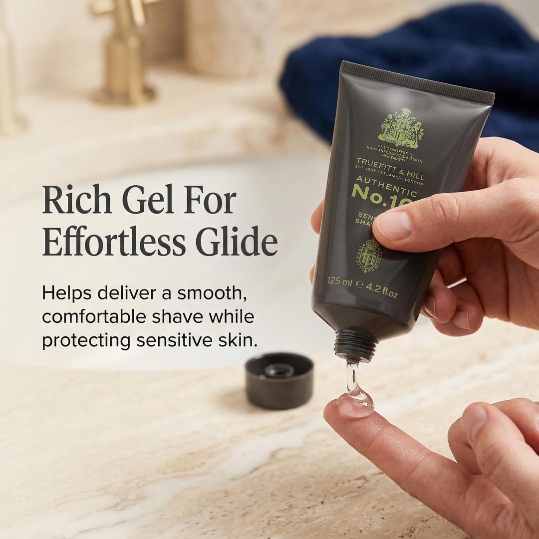 Authentic No.10 Sensitive Shaving Gel - Premium Formula for Smooth Shave | 1 lb