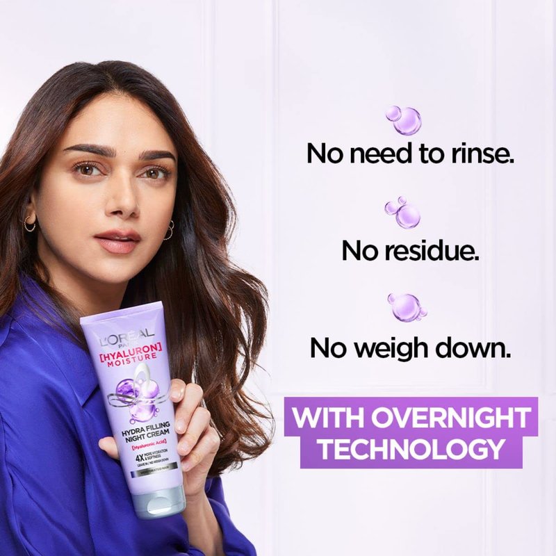 L'Oreal Paris Hyaluron Moisture Leave-In Night Cream for Dry Hair 180 ml