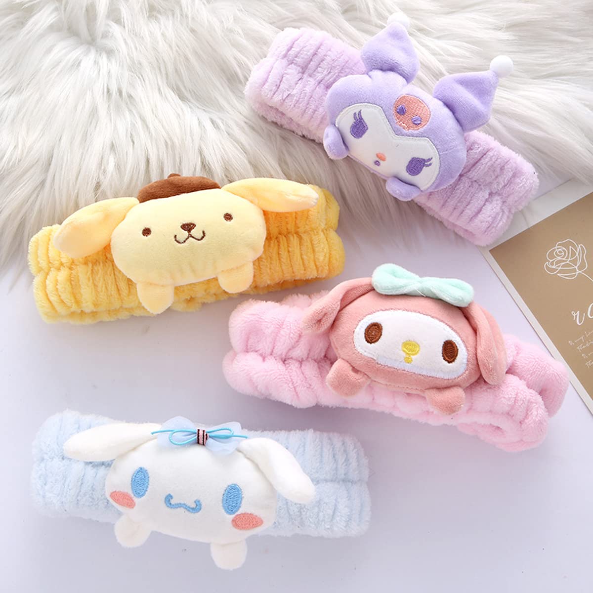 Kawaii Spa Headband - Cute Pink Makeup & Face Washing Accessory for Women | Soft & Comfortable Design