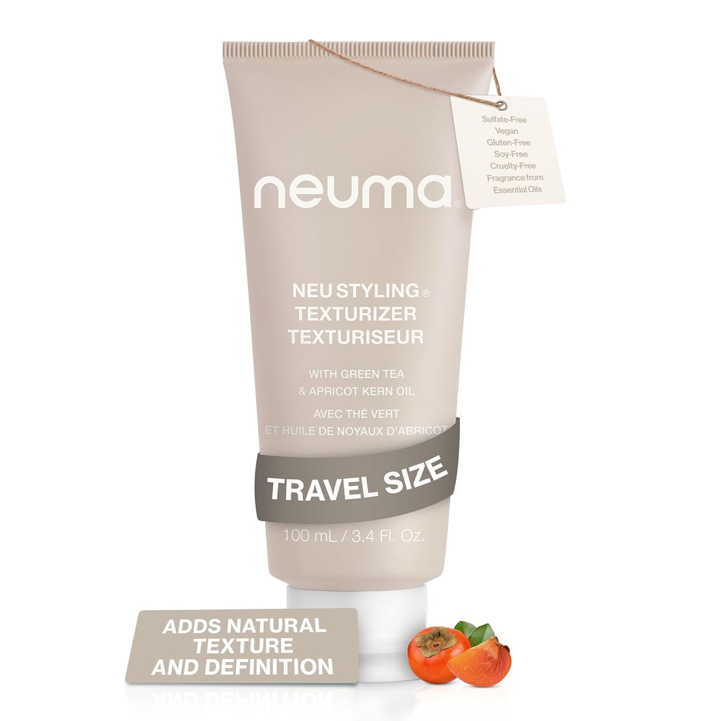 Neuma Neu Styling Hair Texturizer Crème - 3.4 Fl. Oz. Texturizing Cream with Persimmon Scent for Effortless Style