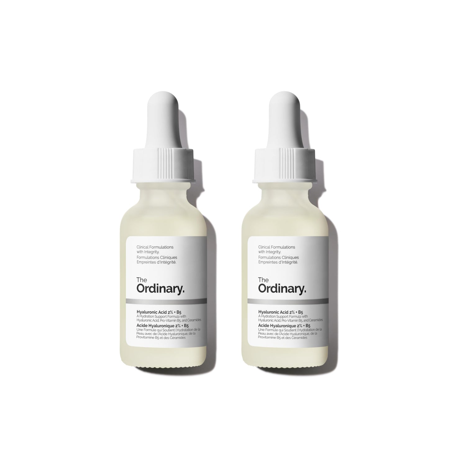 The Ordinary Hyaluronic Acid 2% + B5 (with Ceramides), Multi-Depth Hydration Serum for Plumper, Smoother Skin, 1 Fl Oz (Pack of 2)
