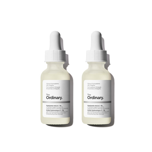 The Ordinary Hyaluronic Acid 2% + B5 (with Ceramides), Multi-Depth Hydration Serum for Plumper, Smoother Skin, 1 Fl Oz (Pack of 2)