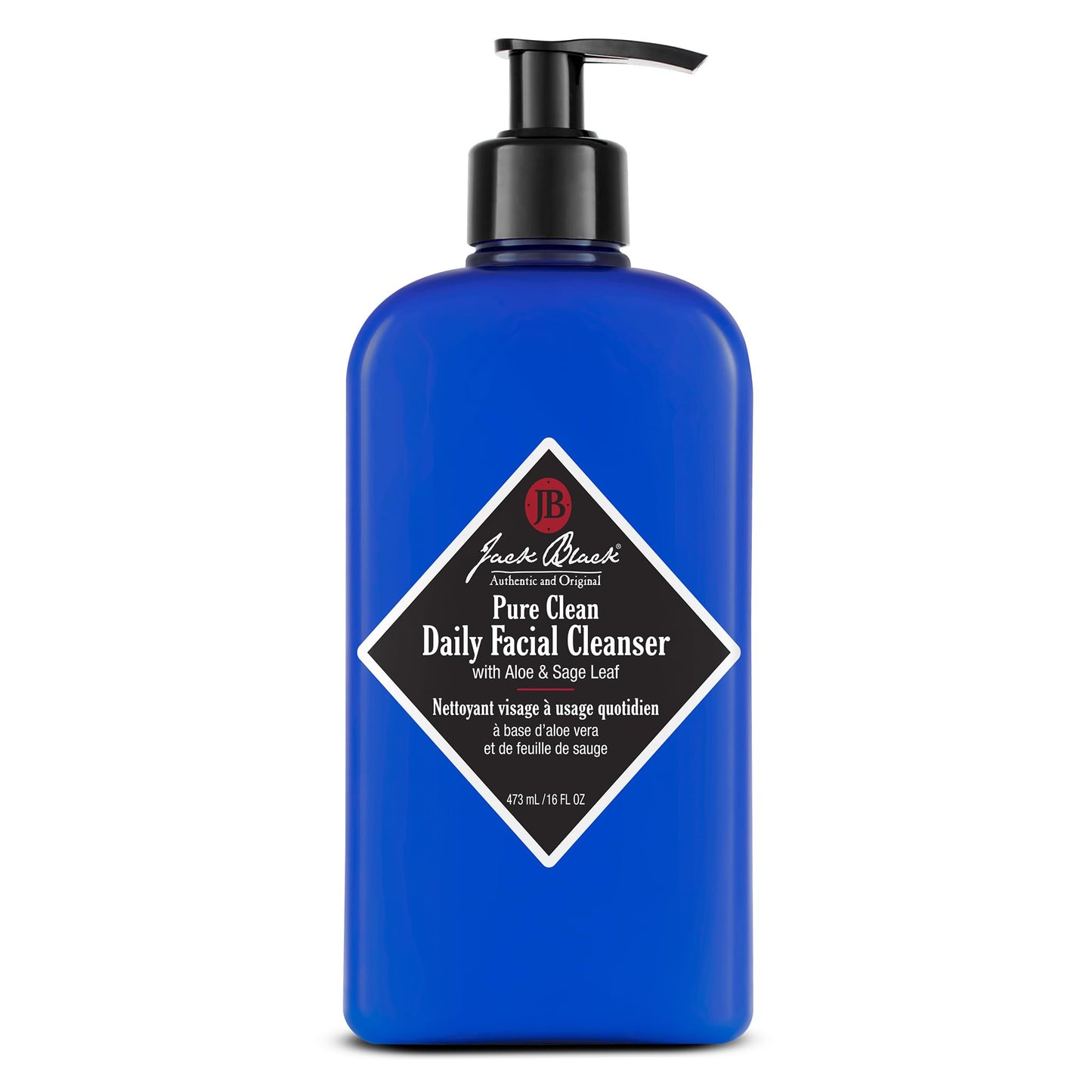Jack Black Pure Clean Daily Facial Cleanser for Men - 2-in-1 Mens Facial Cleanser & Toner, 16 Fl Oz