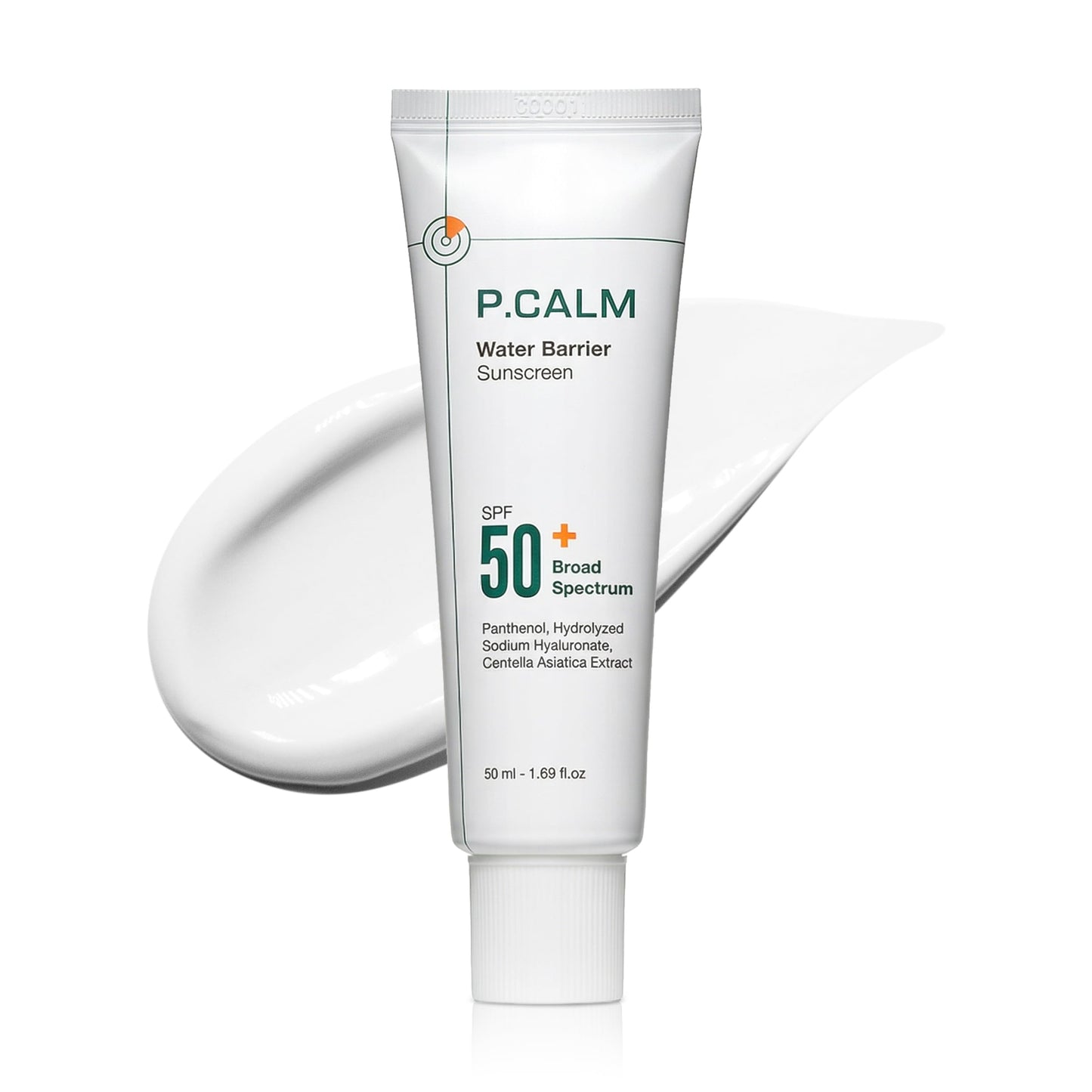 P.CALM Water Barrier Sunscreen SPF50+ PA++++ | Lightweight Hydrating Glow Sunscreen with Panthenol, No Whitecast Daily Face Sunscreen for Sensitive Skin | Korean Skincare, 50ml / 1.69 fl.oz