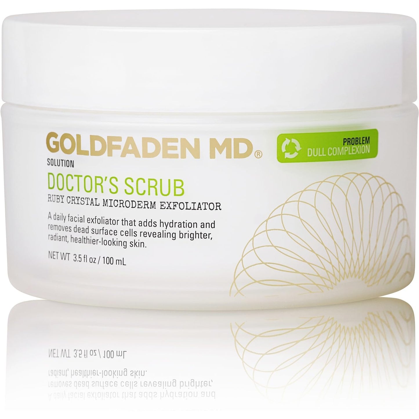 Goldfaden MD Doctors Scrub – Ruby Crystal Microderm Exfoliator – Daily Face Polish with Hyaluronic Acid & Seaweed Extract – Brightens, Smooths Texture & Reduces Appearance of Pores – 3.5 fl oz