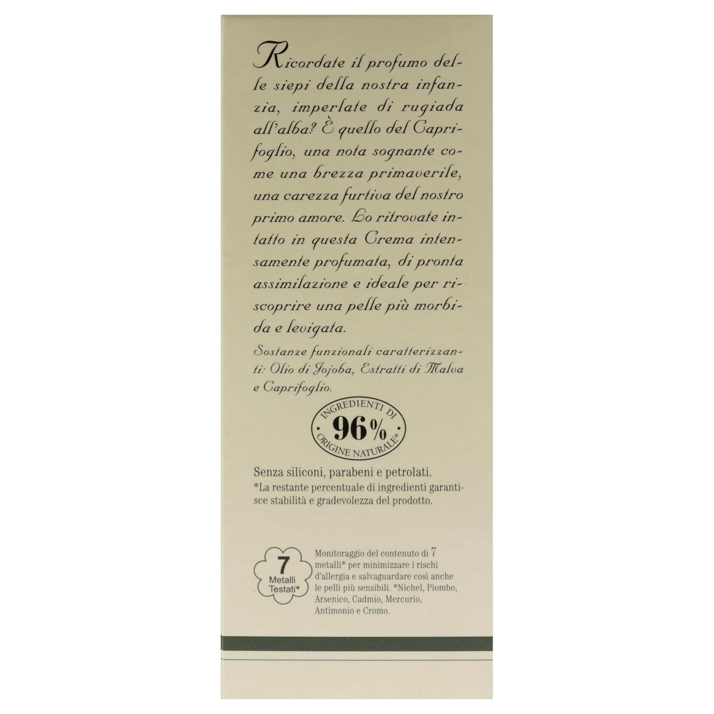 LErbolario Perfumed Body Cream, Honeysuckle, 5.7 oz - Body Lotion - With Extracts of Jojoba Oil - Floral Citrus Scent - Moisturizing - Cruelty-Free