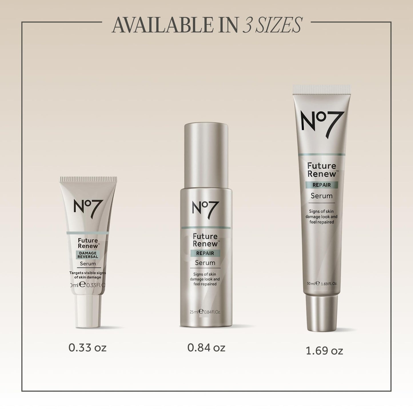 No7 Future Renew Damage Reversal Face Serum - Fast-Absorbing Peptide Serum to Help Visibly Reduce Fine Lines & Wrinkles - Enriched with Hyaluronic Acid & Niacinamide to Combat Dryness (1.69 Fl Oz)
