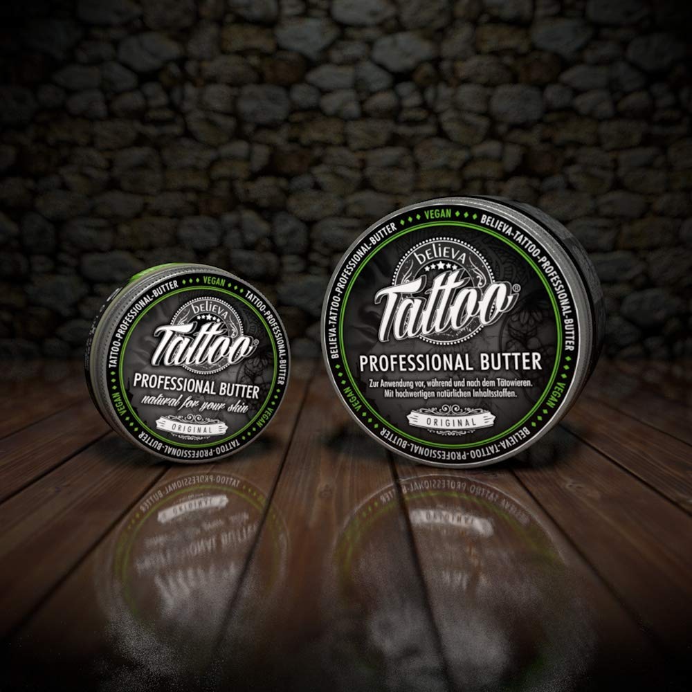 believa Tattoo Aftercare Butter – Vegan Tattoo Care Balm for Moisturized & Nourished Skin – 8.45 oz