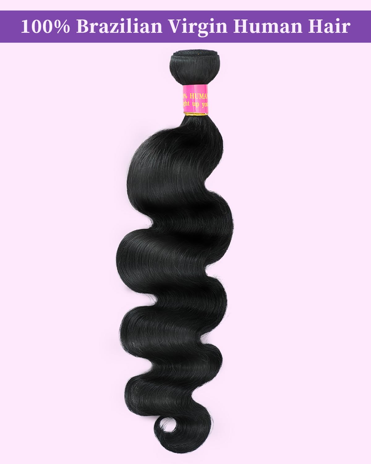 Body Wave Bundles Human Hair 16 Inch 12A Human Hair Bundles Real 100% Raw Unprocessed Brazilian Virgin Sew in Quick Weave Natural Black Deals Thick Hair Extensions