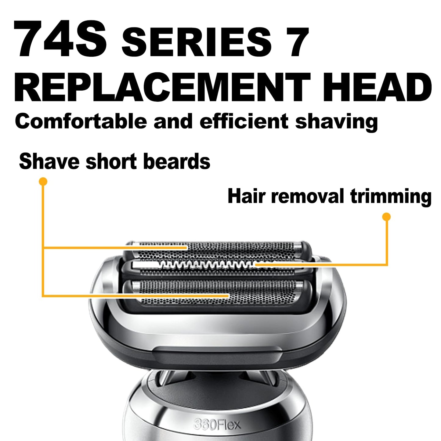 Braun Series 7 Electric Shaver Replacement Head - Compatible with 7120s, 7125s, 7127cs, 7171cc, 7175cc, 7185cc, 7189cc