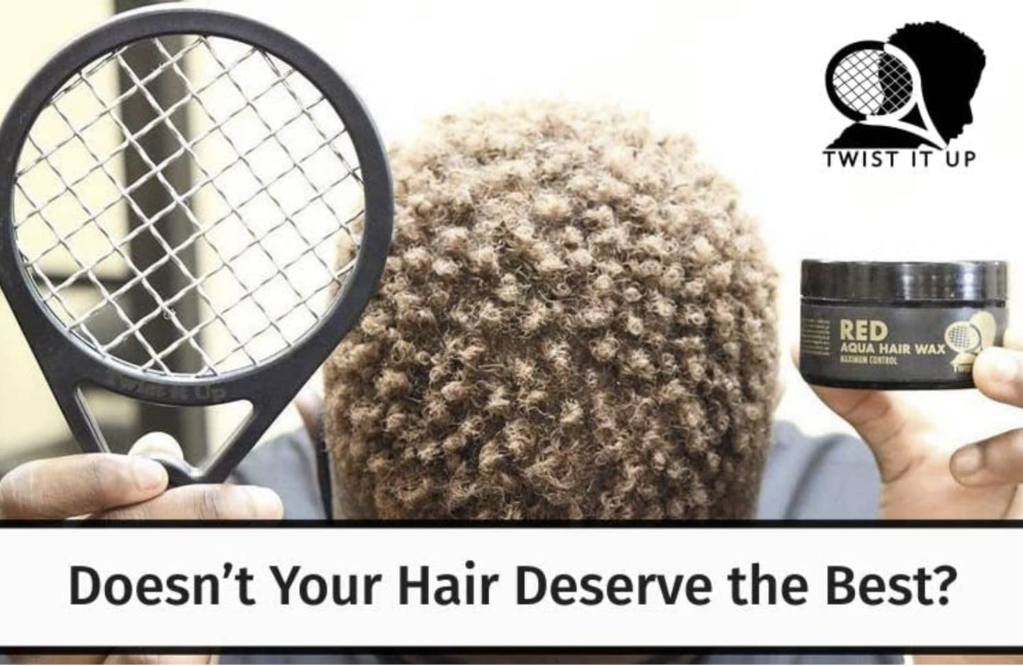 Twist It Up Comb Gel - Curl & Twist Enhancer for Black Men | Tennis Racket Design, Unity Black