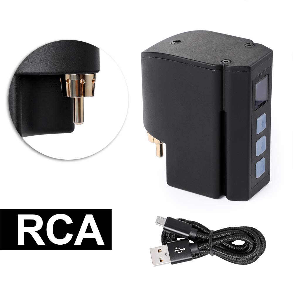 Mini Tattoo Battery - Rechargeable USB Power Supply with Digital Display | RCA Connector P198-RCA