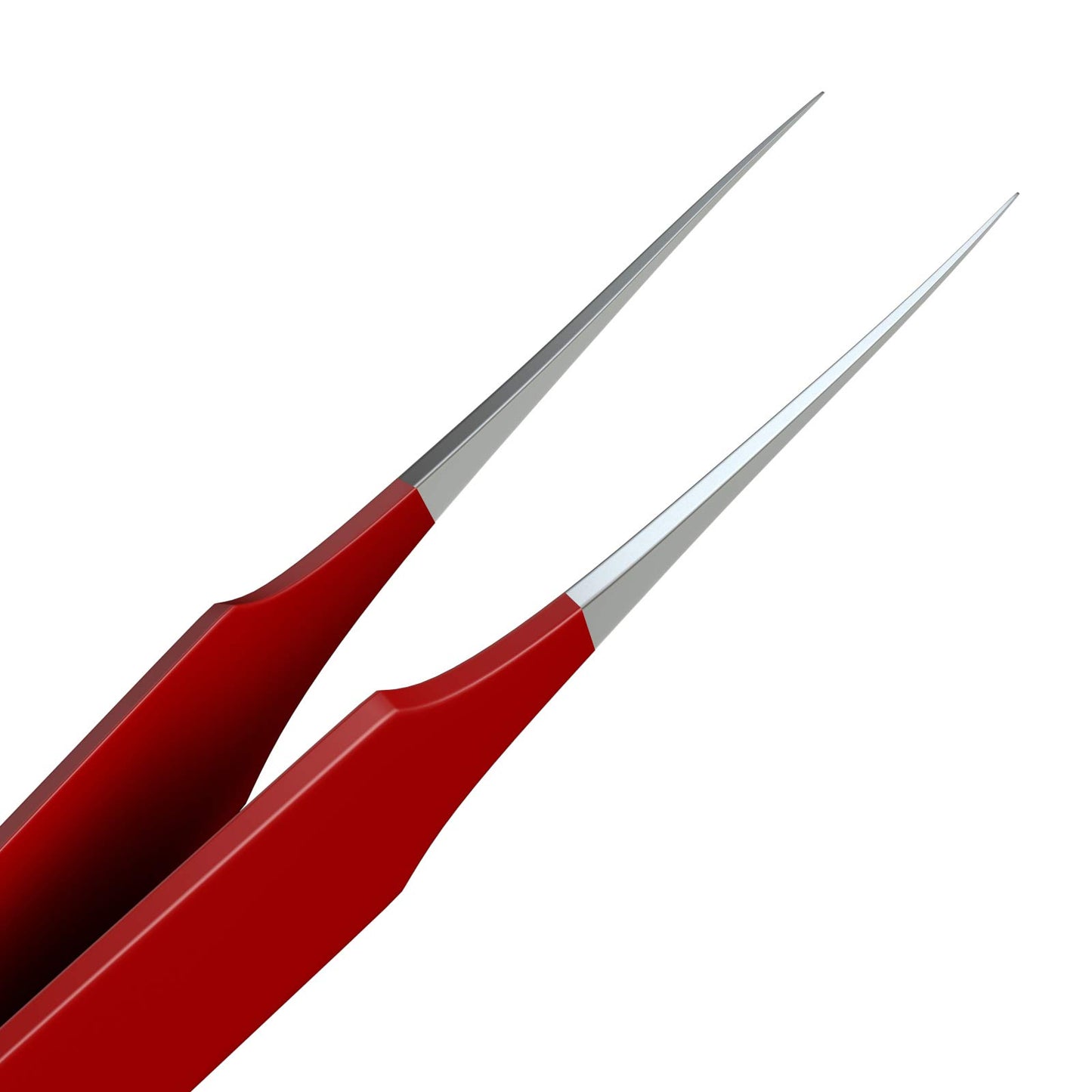 Ingrown Hair Tweezers | Pointed Tip | Red | 5 Pack | Precision Stainless Steel | Extra Sharp and Perfectly Aligned for Ingrown Hair Treatment & Splinter Removal For Men and Women | By Tweezees