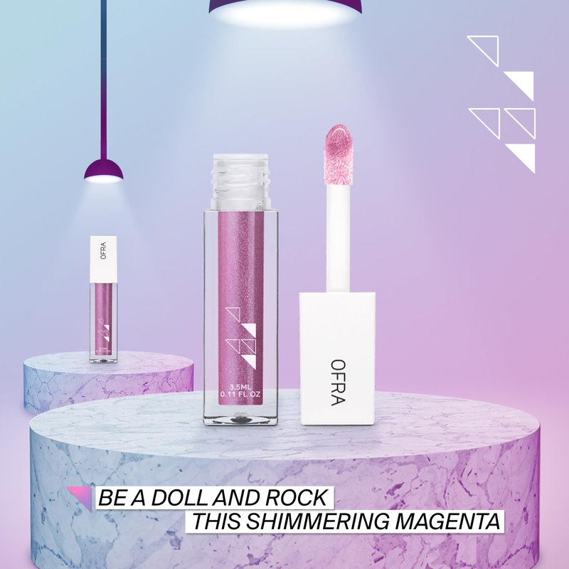 Ofra Lip Gloss - Babydoll | Non Sticky, Ultra-Glossy Lip Gloss | Long Lasting Formula for a Smooth, Hydrated Finish | 3.5ml/1.1oz