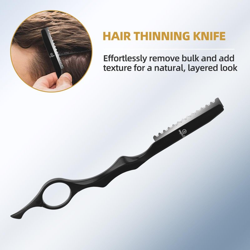 ETHTXE Professional Hair Cutting Scissors, 6.5" Barber Scissors Stainless Steel Salon Thinning Shears, Multifunctional Straight Shears for Home, Salon, and Barber Use – Ideal Gift for Family & Friends