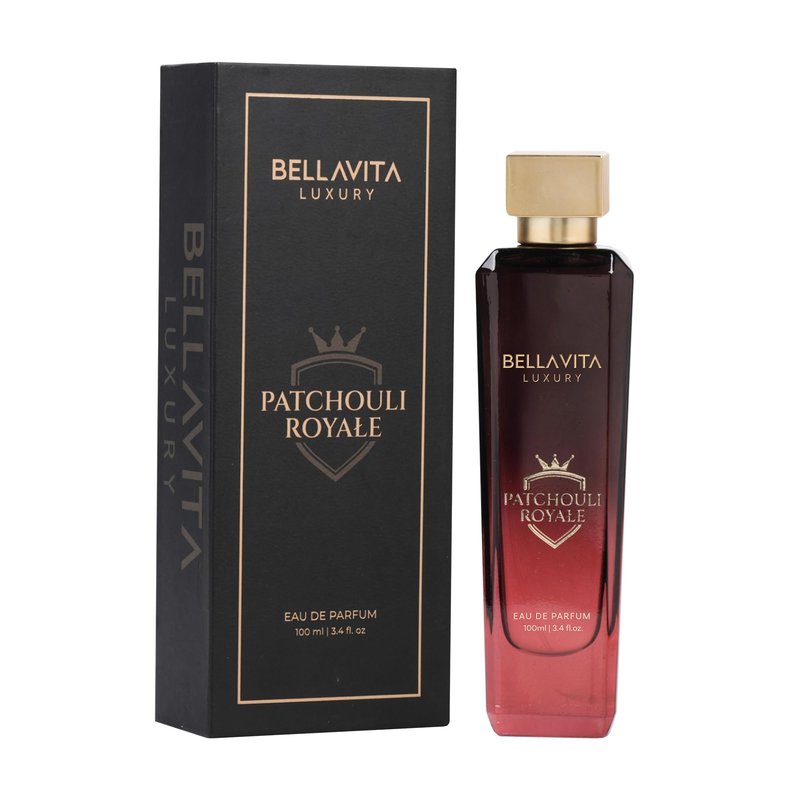 Bella Vita Luxury PATCHOULI ROYALE Men's Fragrance | EDP Perfume for Men | 100 ml pack | 3.4 Fl. Oz. | Sandalwood, Leather and Oriental notes | Gift for Men | Eau de Parfum