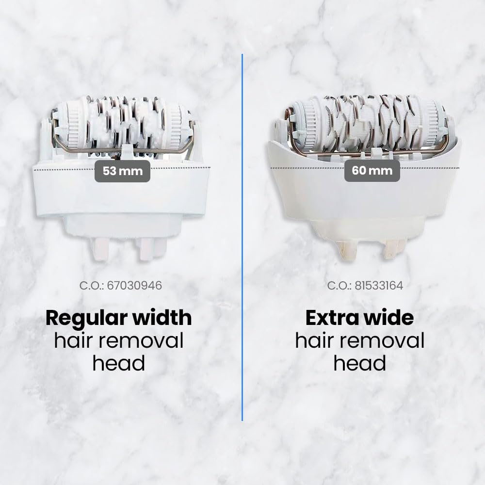 Braun Replacement Hair Removal Head 67030946 Compatible with Braun Silkepil 7 Xpressive Pro and Braun Silk Epil 5, White