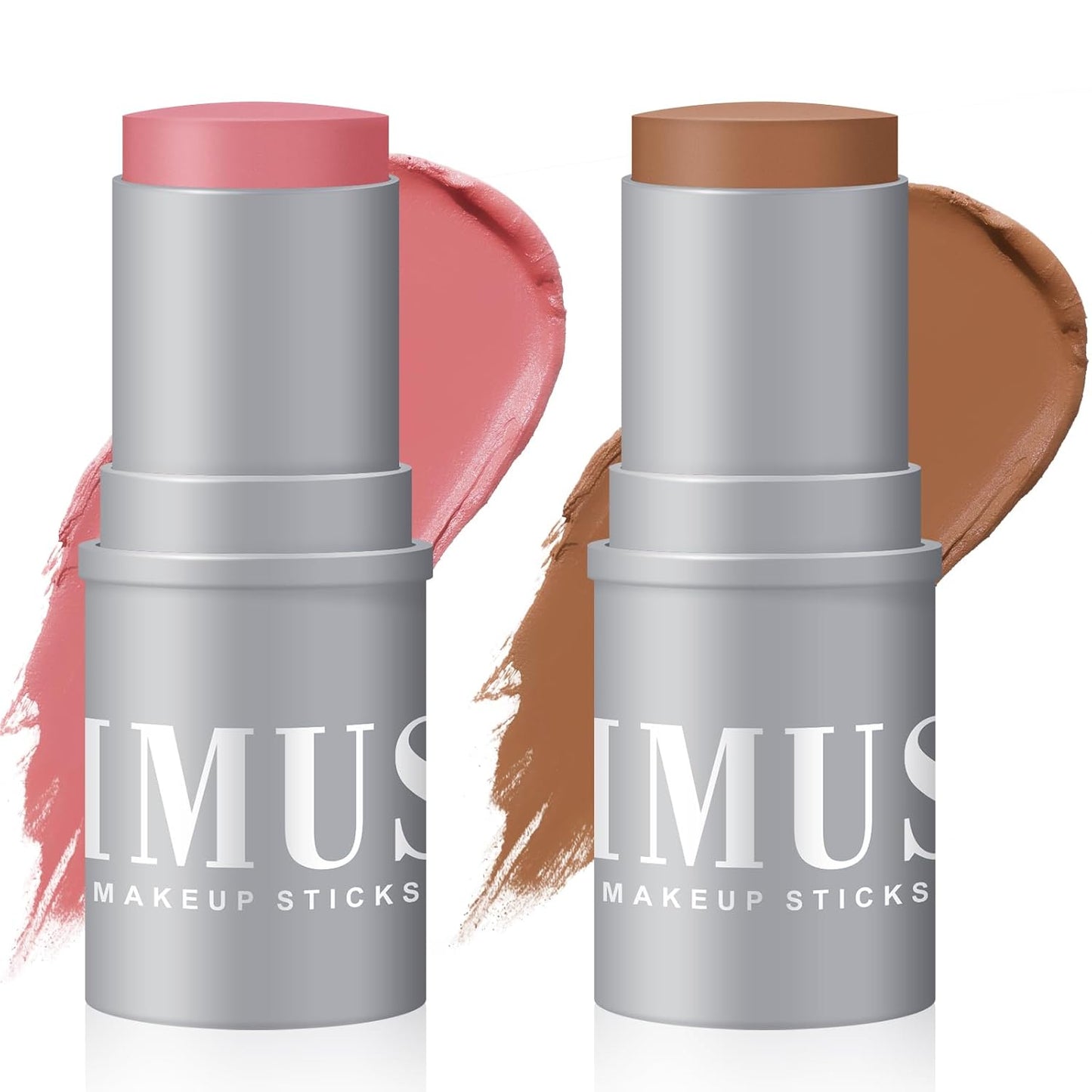 KIMUSE Cream Contour Stick Duo - 2-in-1 Blush & Bronzer for All Skin Tones | Lightweight, Waterproof, Highly Pigmented